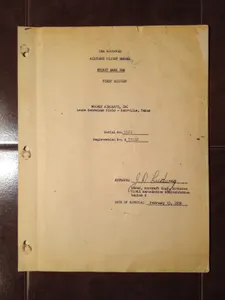 Original 1958 Mooney Mark 20A Airplane Flight Manual, M20A